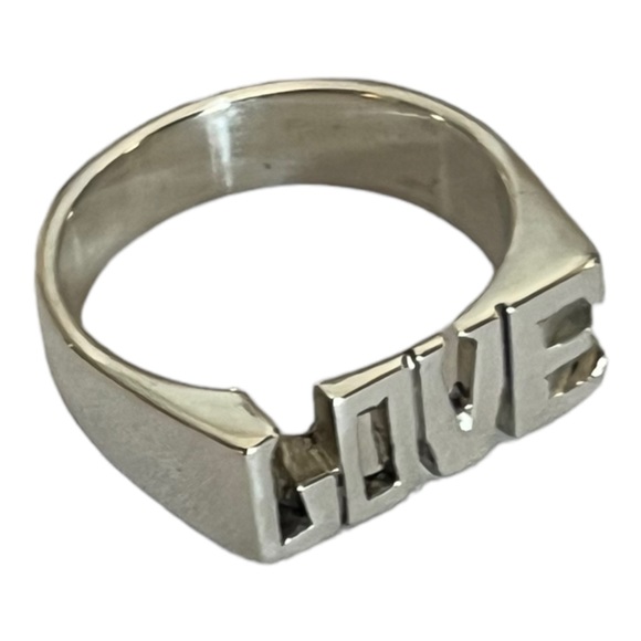 Sterling Silver “LOVE” Ring, Block Letters , 4.9G Size 6.5 - Picture 6 of 12